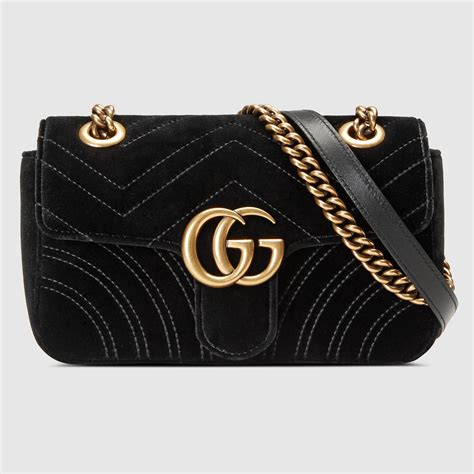 gucci black velvet bucket bag|gucci velvet marmont mini.